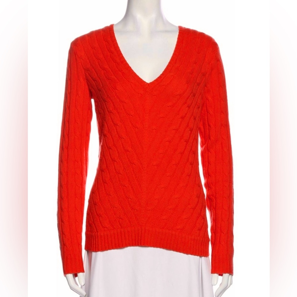 Ralph Lauren Black Label Orange Color Cashmere Sweater